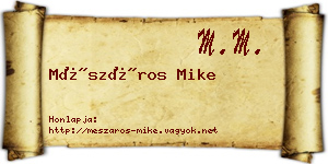 Mészáros Mike névjegykártya
