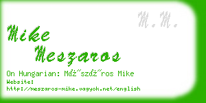 mike meszaros business card
